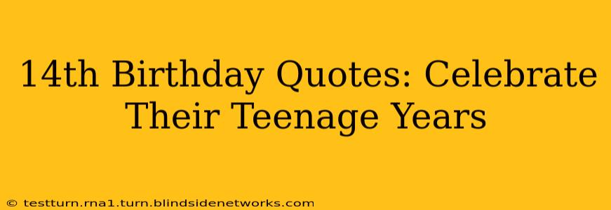 14th Birthday Quotes: Celebrate Their Teenage Years