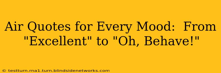 Air Quotes for Every Mood:  From "Excellent" to "Oh, Behave!"