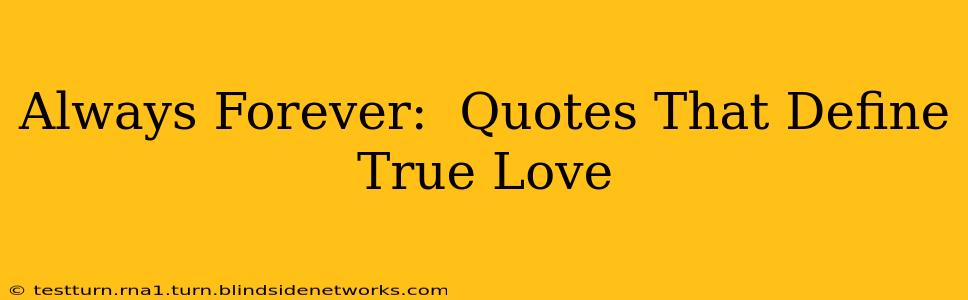 Always Forever:  Quotes That Define True Love
