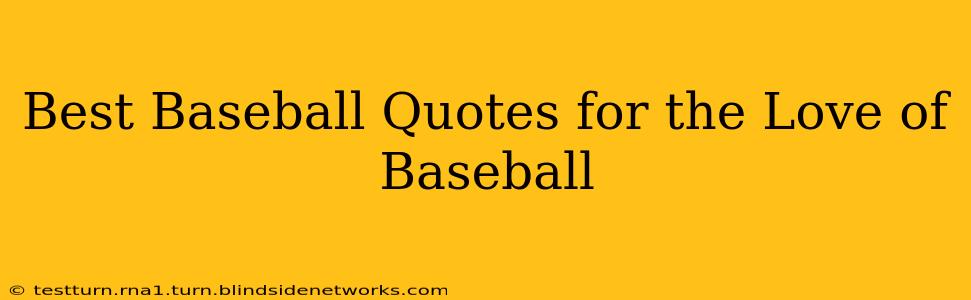 Best Baseball Quotes for the Love of Baseball