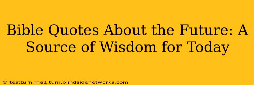 Bible Quotes About the Future: A Source of Wisdom for Today