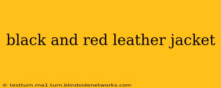 black and red leather jacket