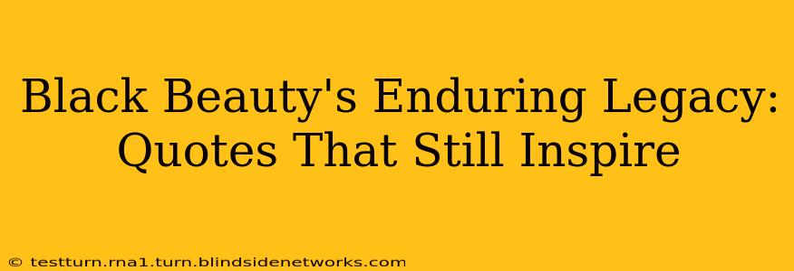 Black Beauty's Enduring Legacy: Quotes That Still Inspire