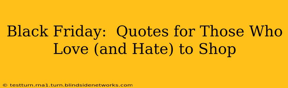 Black Friday:  Quotes for Those Who Love (and Hate) to Shop