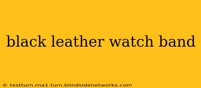 black leather watch band