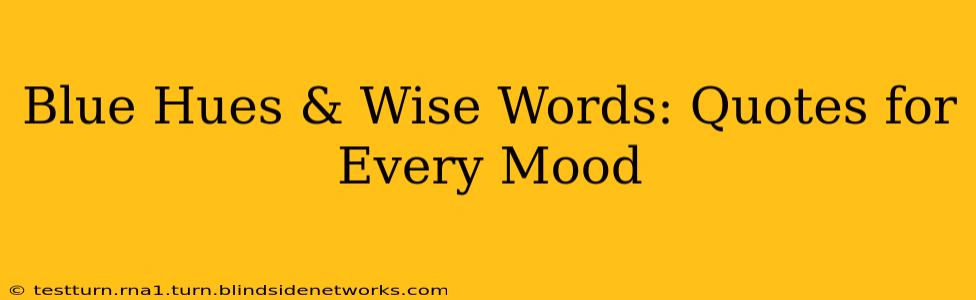 Blue Hues & Wise Words: Quotes for Every Mood