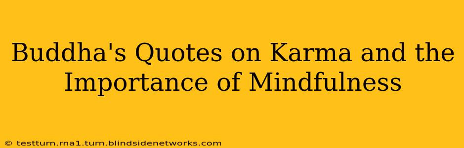 Buddha's Quotes on Karma and the Importance of Mindfulness