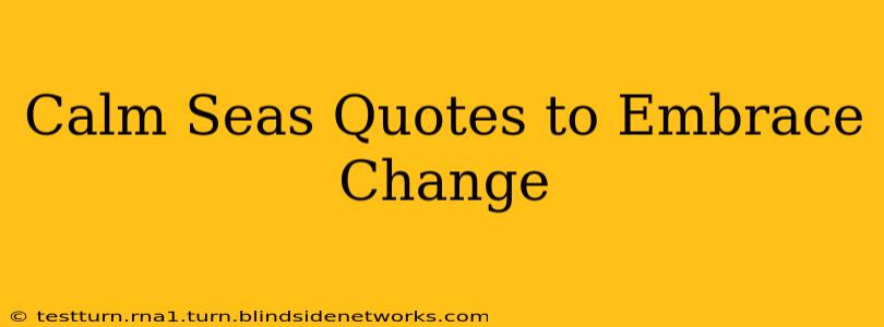 Calm Seas Quotes to Embrace Change
