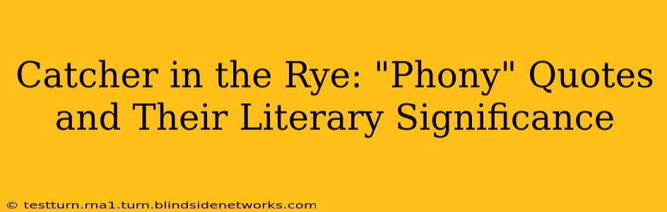 Catcher in the Rye: "Phony" Quotes and Their Literary Significance