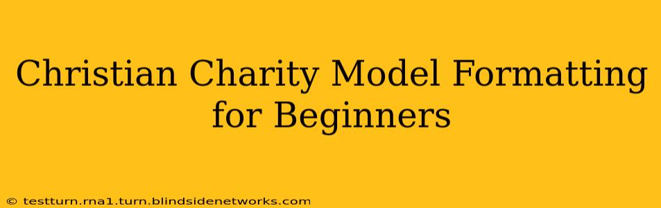 Christian Charity Model Formatting for Beginners