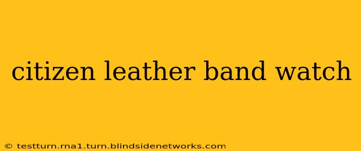 citizen leather band watch