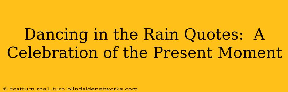Dancing in the Rain Quotes:  A Celebration of the Present Moment