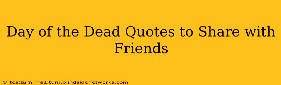 Day of the Dead Quotes to Share with Friends