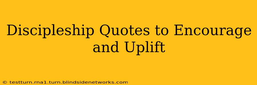 Discipleship Quotes to Encourage and Uplift