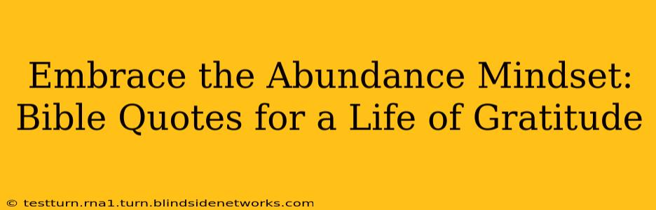 Embrace the Abundance Mindset: Bible Quotes for a Life of Gratitude
