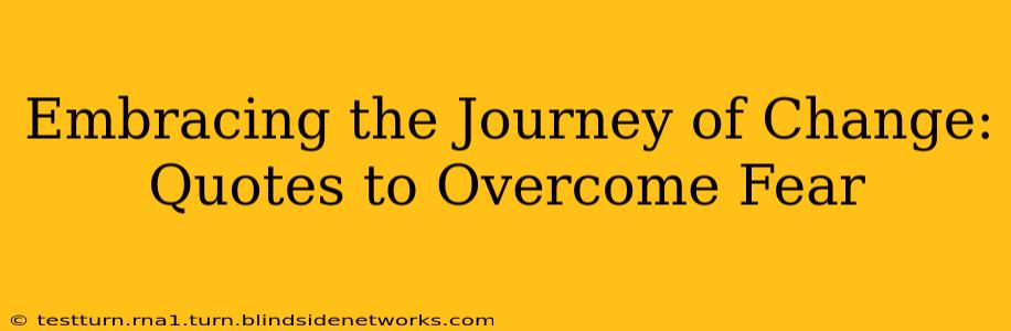 Embracing the Journey of Change: Quotes to Overcome Fear