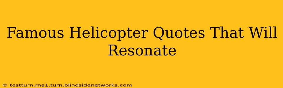 Famous Helicopter Quotes That Will Resonate