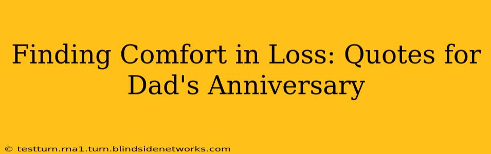 Finding Comfort in Loss: Quotes for Dad's Anniversary