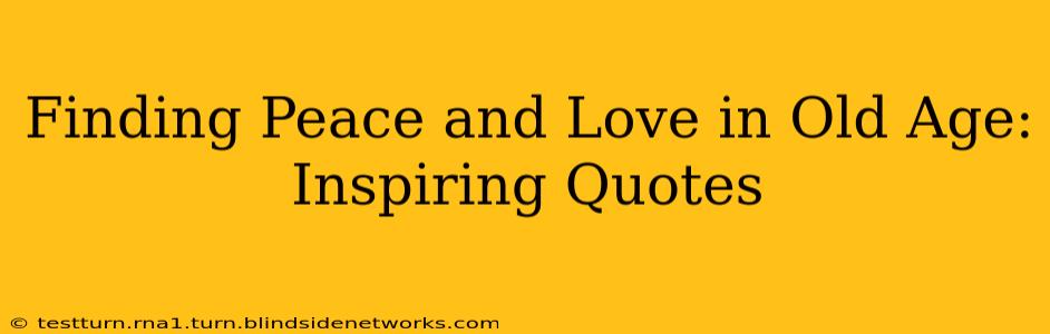 Finding Peace and Love in Old Age: Inspiring Quotes