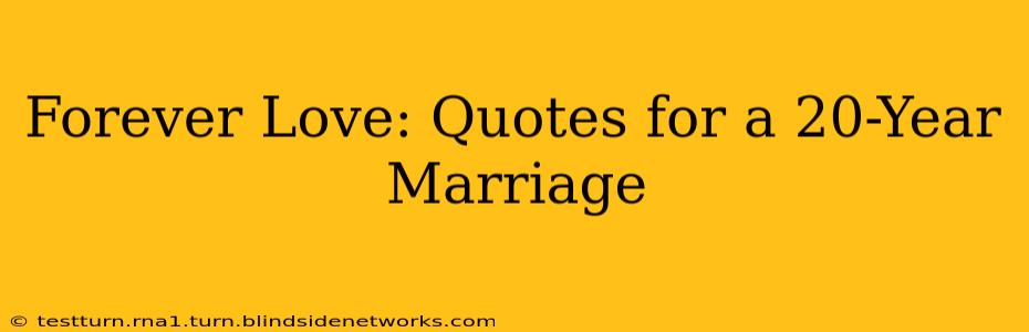 Forever Love: Quotes for a 20-Year Marriage