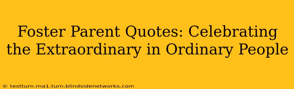 Foster Parent Quotes: Celebrating the Extraordinary in Ordinary People