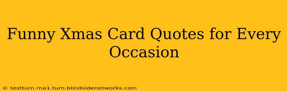 Funny Xmas Card Quotes for Every Occasion