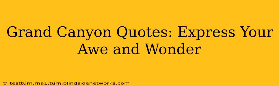 Grand Canyon Quotes: Express Your Awe and Wonder