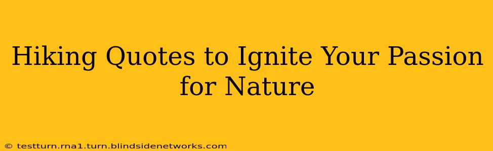 Hiking Quotes to Ignite Your Passion for Nature
