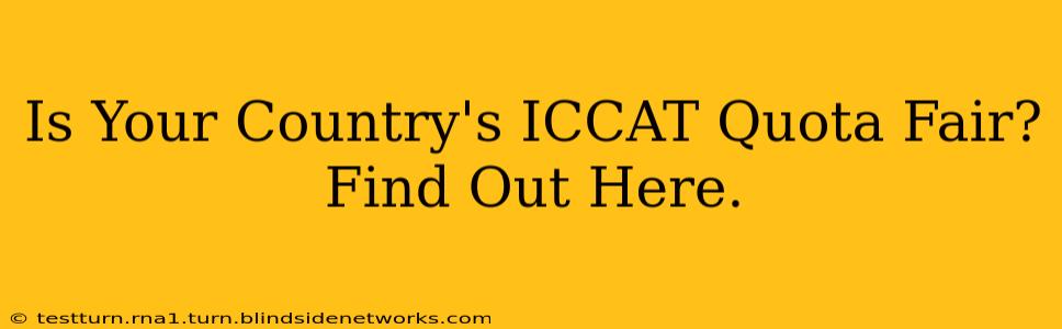 Is Your Country's ICCAT Quota Fair? Find Out Here.