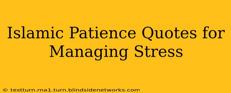 Islamic Patience Quotes for Managing Stress