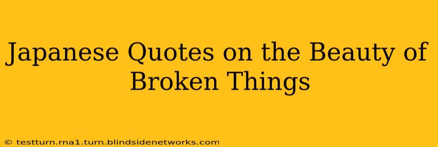 Japanese Quotes on the Beauty of Broken Things