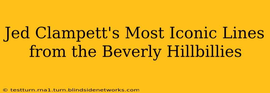 Jed Clampett's Most Iconic Lines from the Beverly Hillbillies