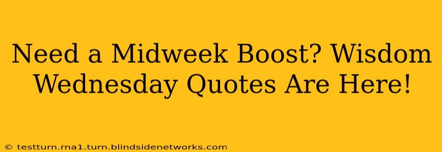 Need a Midweek Boost? Wisdom Wednesday Quotes Are Here!