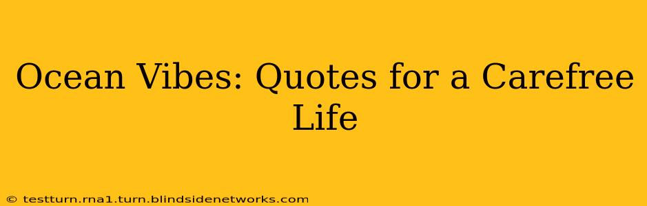 Ocean Vibes: Quotes for a Carefree Life