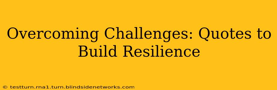 Overcoming Challenges: Quotes to Build Resilience