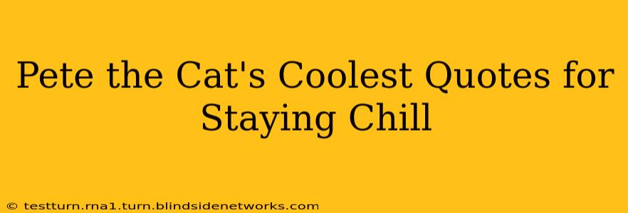 Pete the Cat's Coolest Quotes for Staying Chill