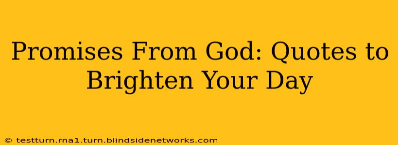 Promises From God: Quotes to Brighten Your Day