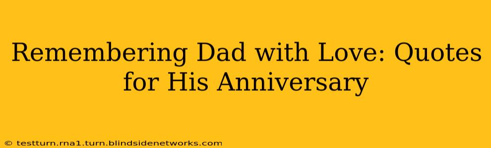 Remembering Dad with Love: Quotes for His Anniversary