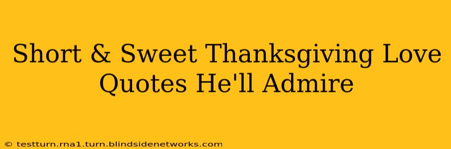 Short & Sweet Thanksgiving Love Quotes He'll Admire