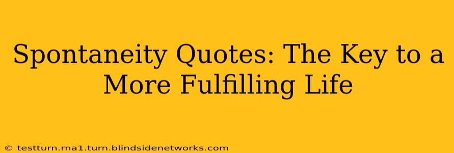 Spontaneity Quotes: The Key to a More Fulfilling Life