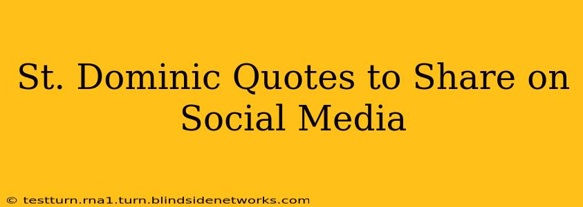 St. Dominic Quotes to Share on Social Media