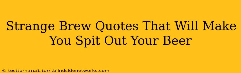 Strange Brew Quotes That Will Make You Spit Out Your Beer