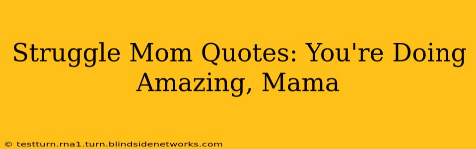 Struggle Mom Quotes: You're Doing Amazing, Mama