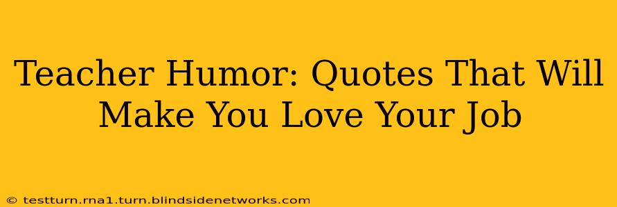 Teacher Humor: Quotes That Will Make You Love Your Job