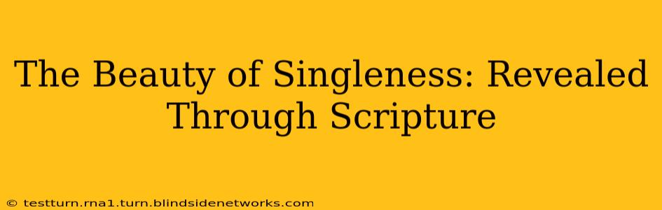 The Beauty of Singleness: Revealed Through Scripture