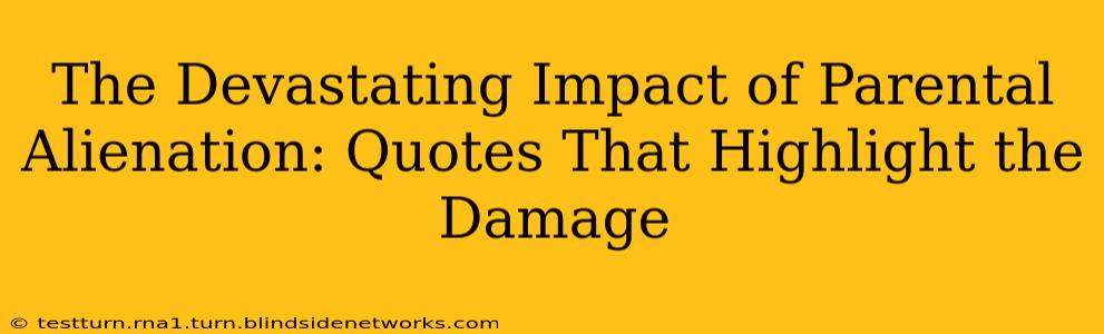 The Devastating Impact of Parental Alienation: Quotes That Highlight the Damage