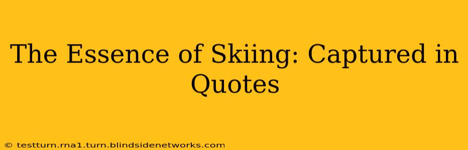 The Essence of Skiing: Captured in Quotes