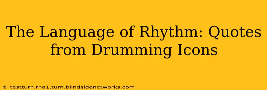 The Language of Rhythm: Quotes from Drumming Icons