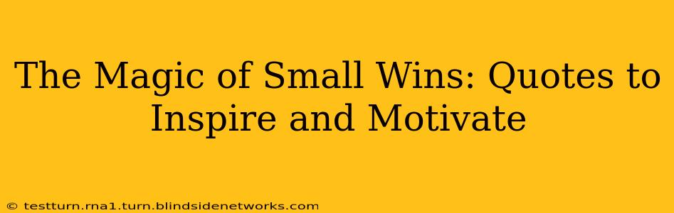 The Magic of Small Wins: Quotes to Inspire and Motivate