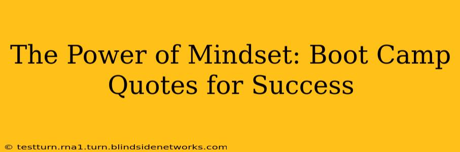 The Power of Mindset: Boot Camp Quotes for Success
